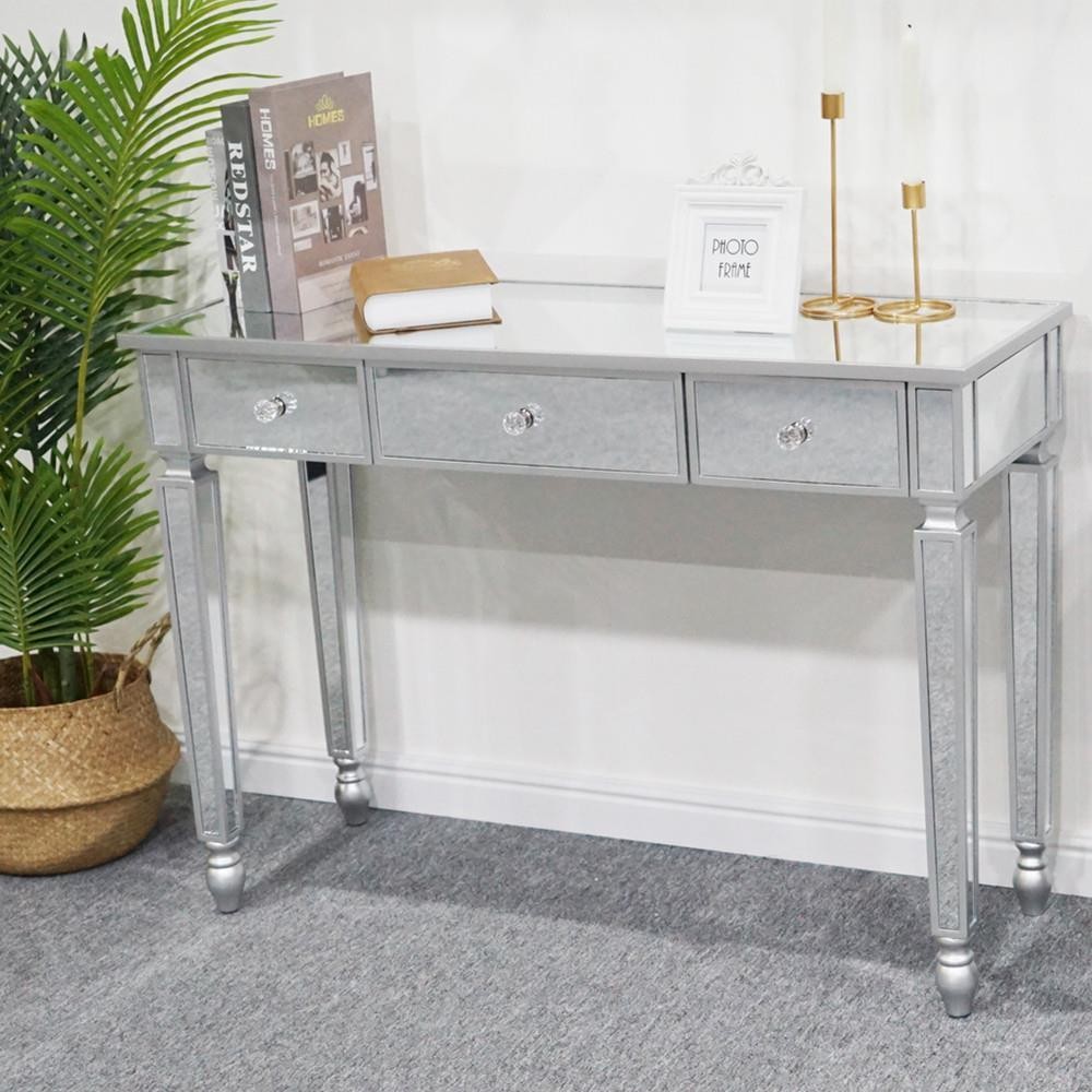 Mirrored Dressing Makeup Table Bedroom Vanity Desk / Livingroom Console Table