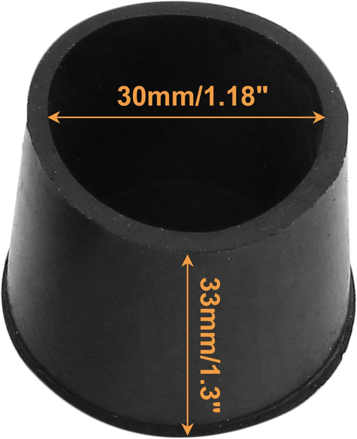 Round PVC Rubber Furniture Covers, 30mm / 1-1/8 Inches Table Chair Leg Tip Prote
