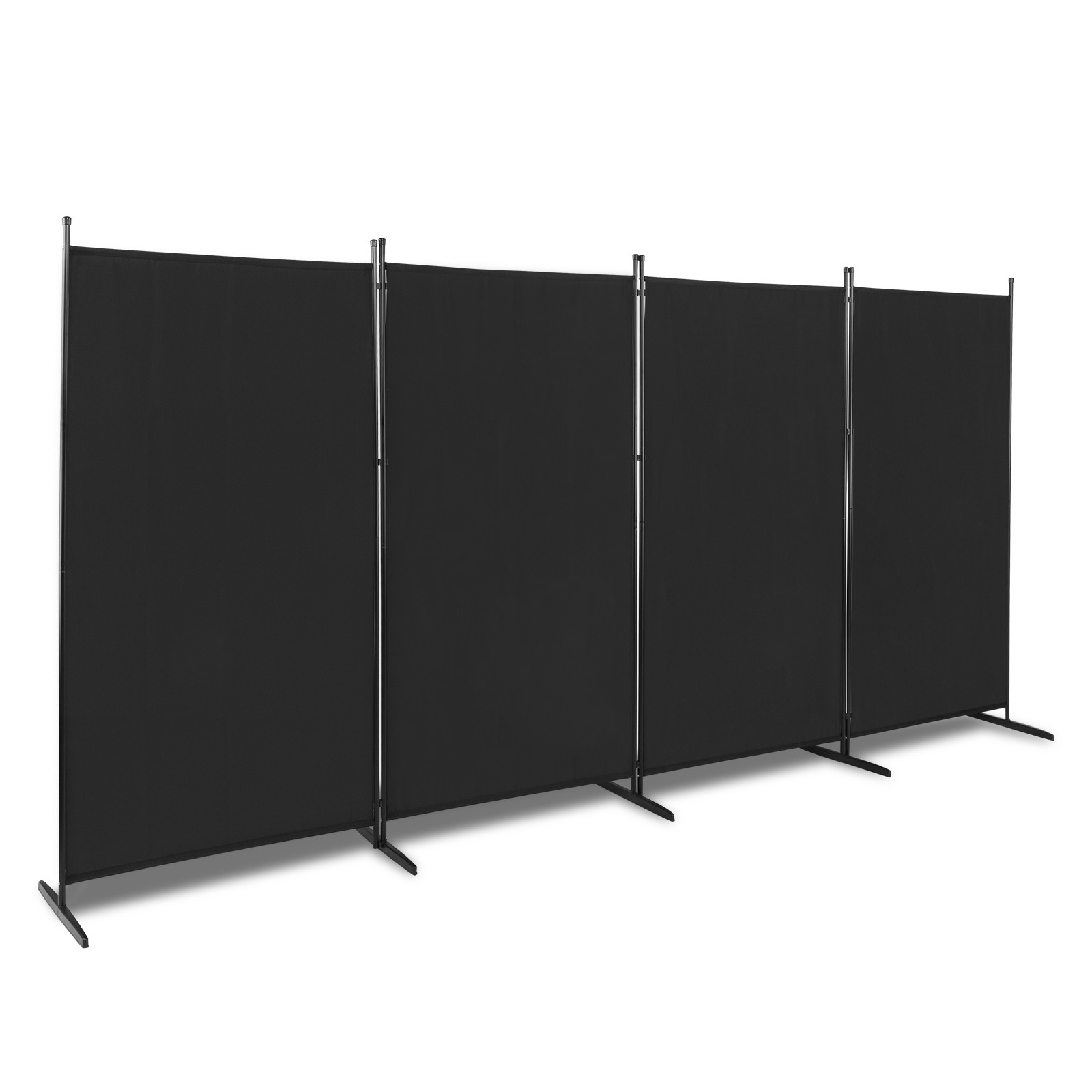 6FT 4-Fold 160g Polyester Fabric Plastic Foot Carbon Steel Frame Foldable Screen