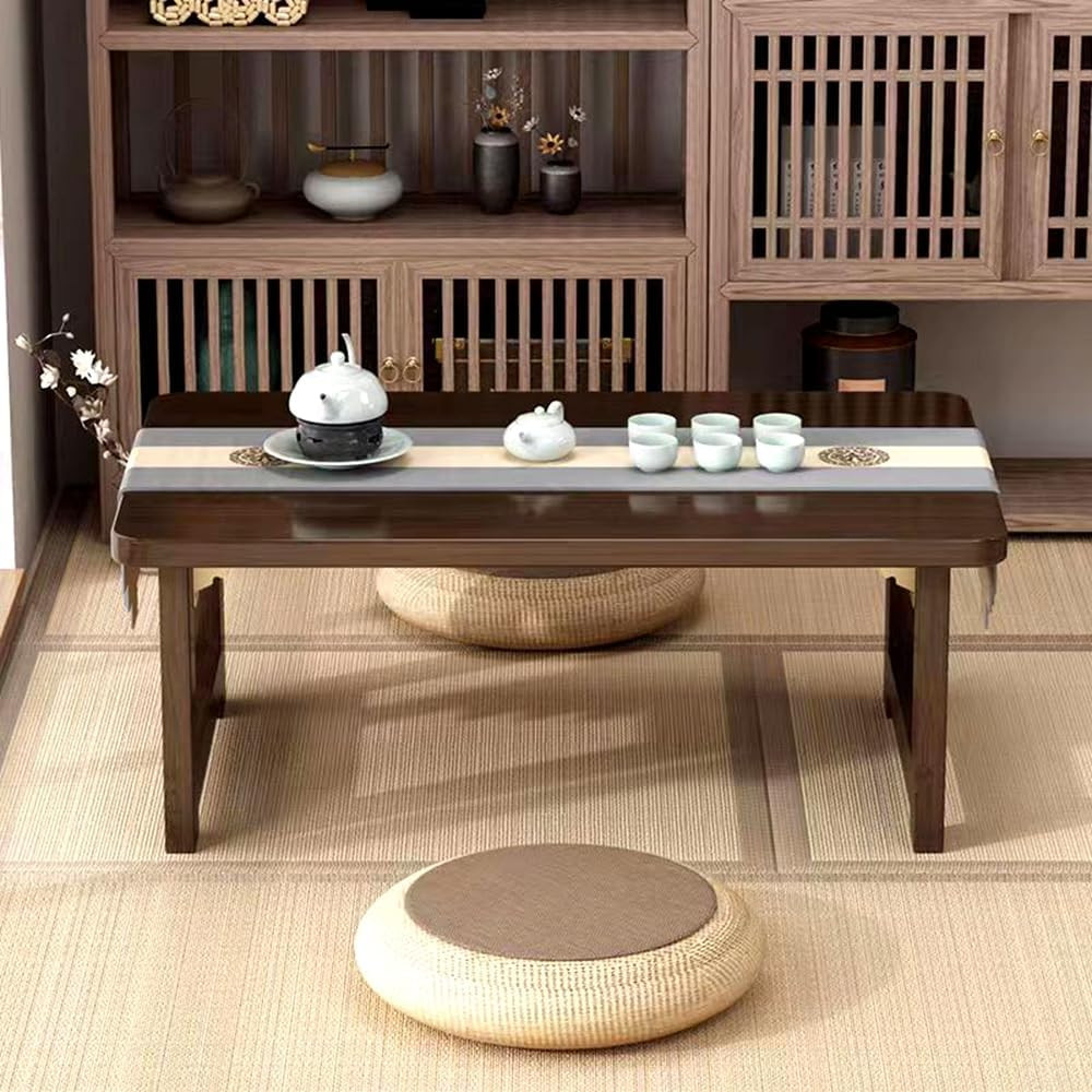 Japanese Low Floor Folding Coffee Table for Dining & Living Room, 39.4″ x 19.7