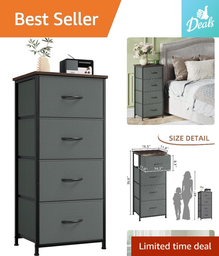 Chic 4-Drawer Storage Chest for Bedroom, Living Room, or Nursery – Eco-Friendly