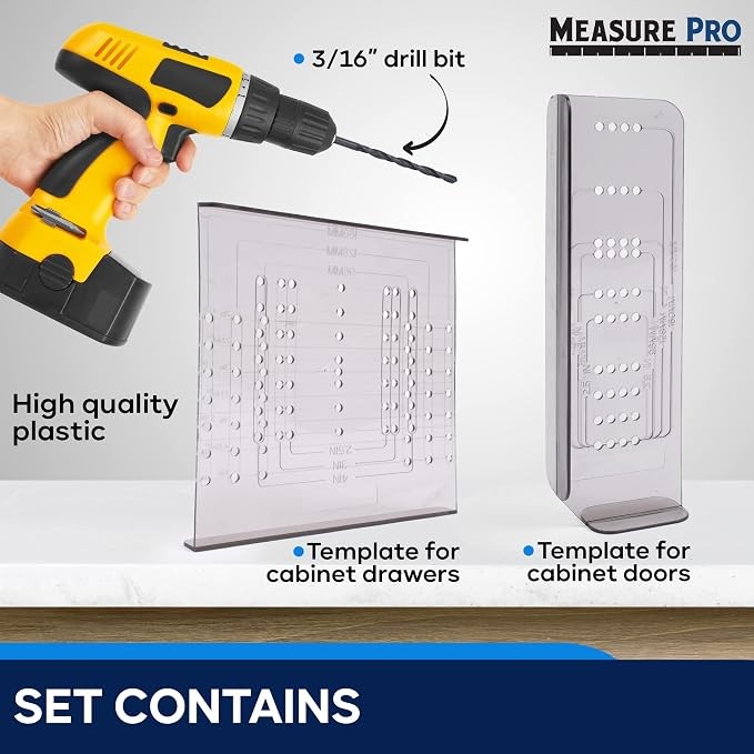 MeasurePro Cabinet Door Hardware Installation Template
