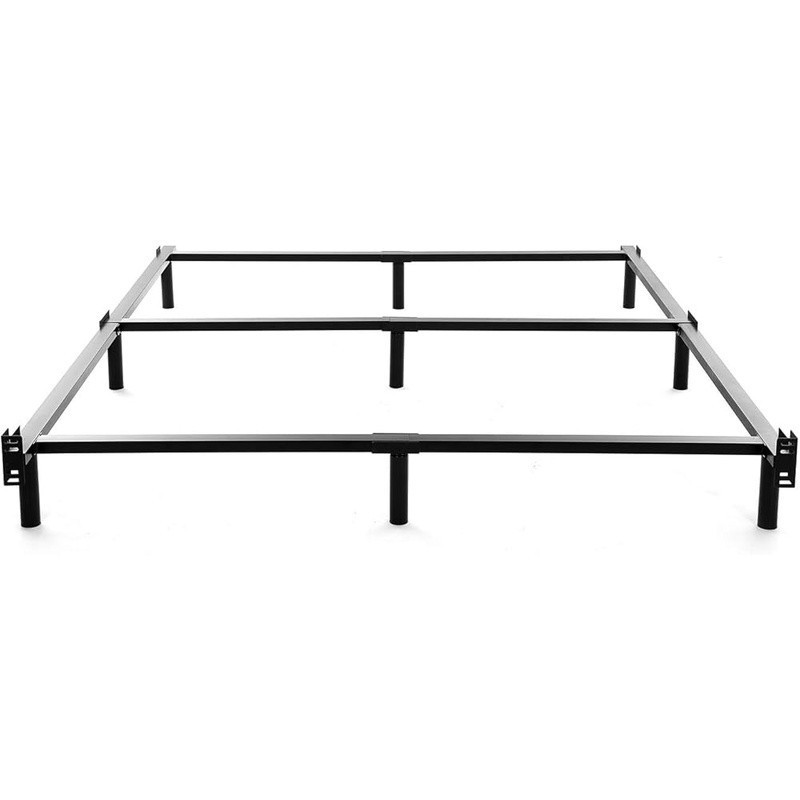Heavy Duty Metal Bed Frame 3000lbs Sturdy Squeak Resistant Easy Assembly 9 Legs