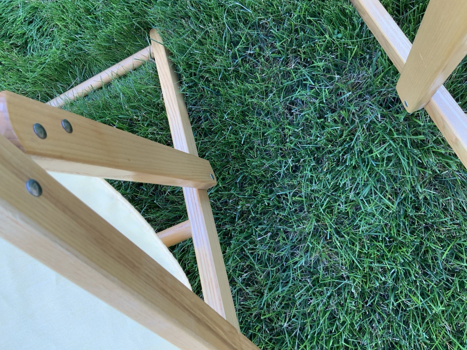 Set Of Two Telescope Casual Sling Cabana Chairs -Natural Brown EUC
