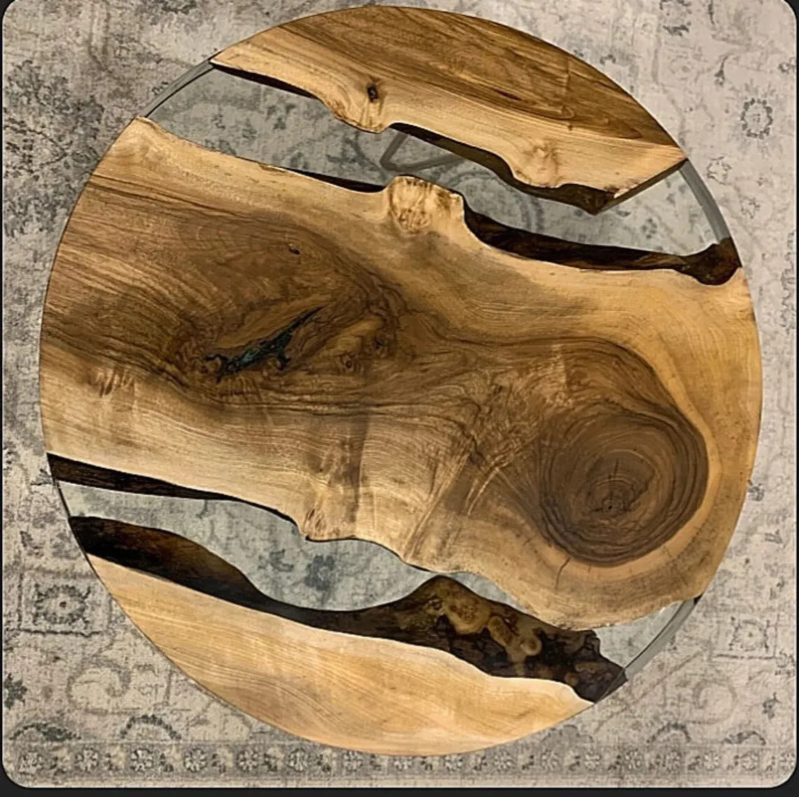 Custom Round Epoxy Resin Clear Table, Epoxy Coffee Table, Epoxy Resin table tops