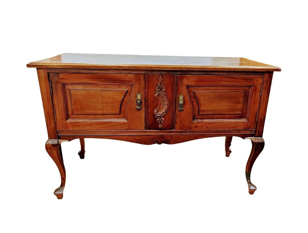Vintage French Chippendale Sideboard Two Doors Cabinet