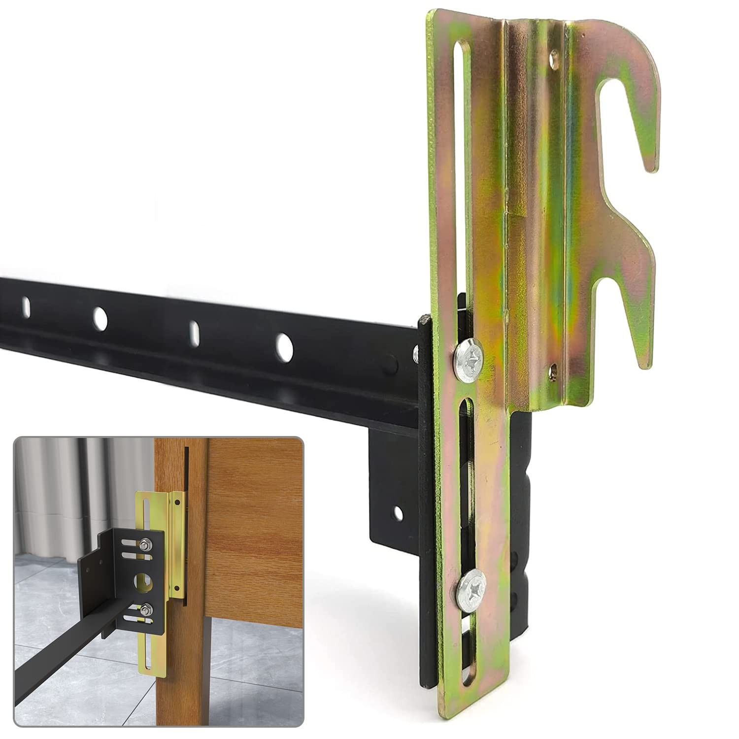2Pcs 711 Bolt on to Hook on Bed Frame Conversion Brackets with Hardware Hook,…