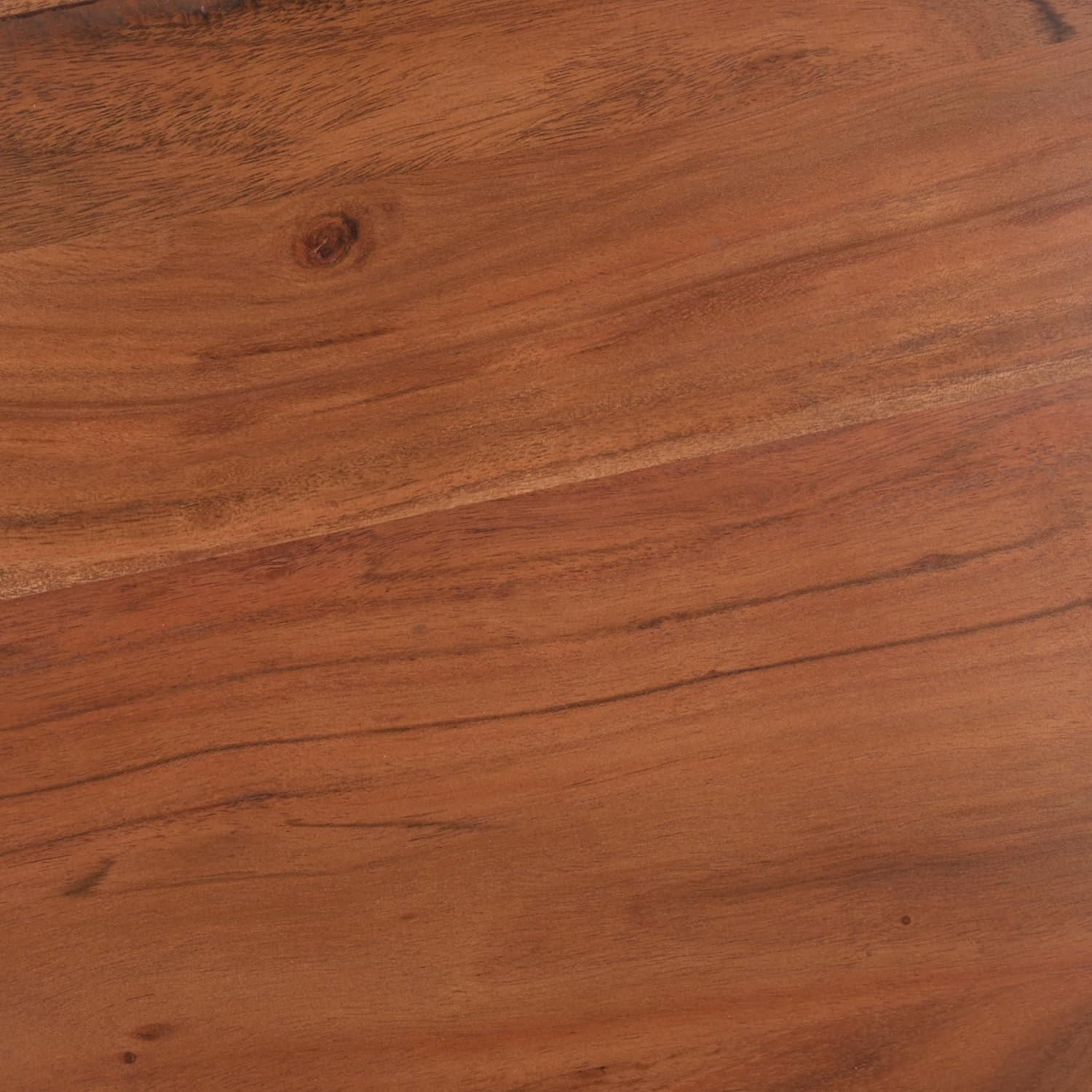 Irachi Solid Wood Accent Table with Sculptural Base in Walnut Finish