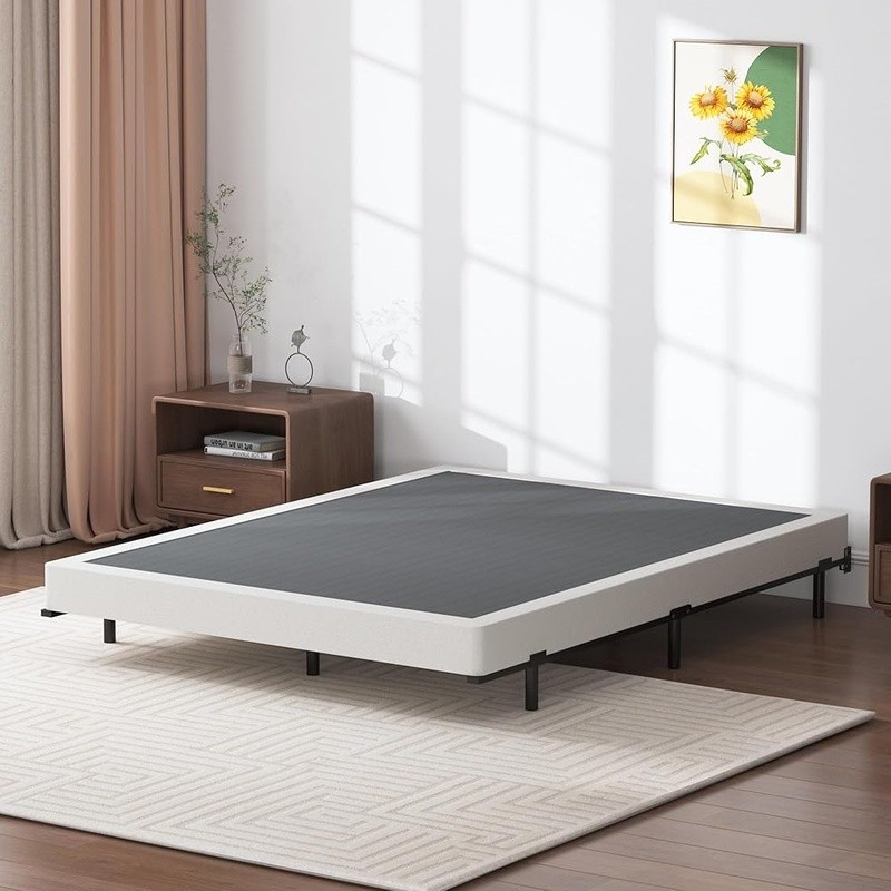 Durable Box Spring Metal Frame Squeak Resistant Easy Assembly Cover Included New