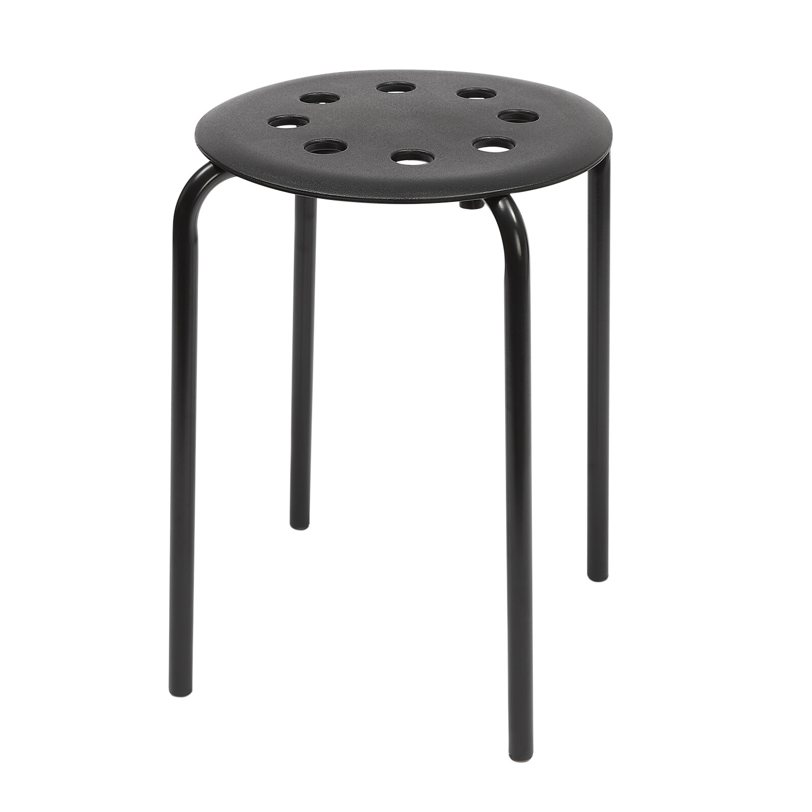 Set of 10 Portable Plastic Stack Stools 17.5″ Height Backless Classroom Seating