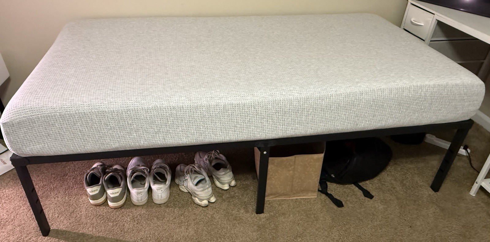 Bed Frame + Twin Mattress + 2 Pillows – 3 months of used. (I’m moving out)