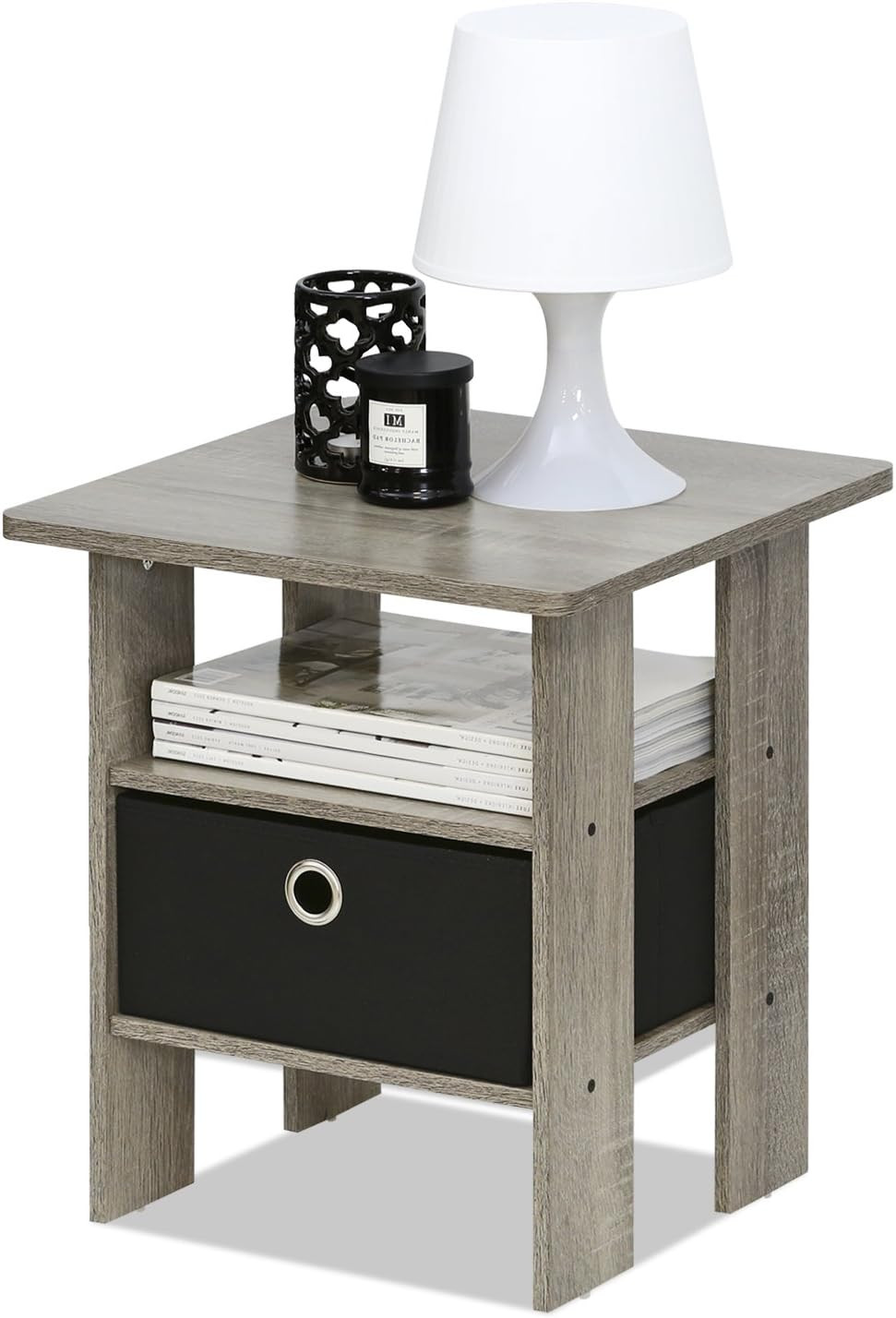 Andrey End Table / Side Table / Night Stand / Bedside Table with Bin Drawer