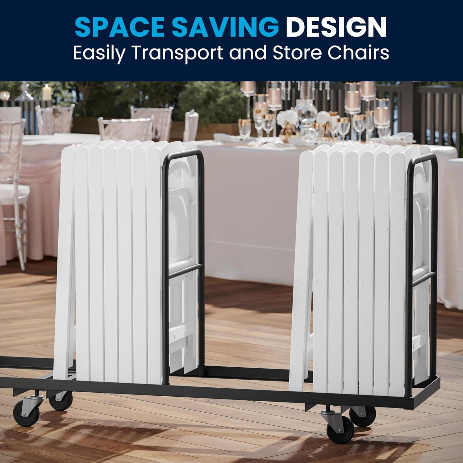 Hercules Series Folding Chair – White Resin – Set of 4 800LB Weight Capacity Com