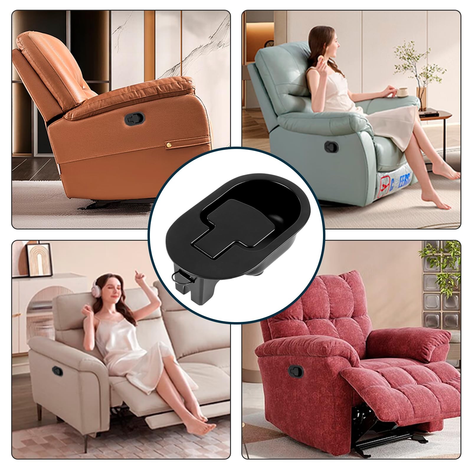 Recliner Couch Release Handle Recliner Parts, Heavy-Duty Metal Pull Handle Fi…