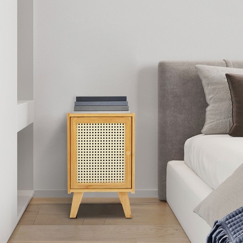 Wooden Side Table, Bamboo Bedside Table, Modern Bedside Table 31*30*51cm