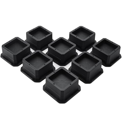 Adjustable Bed Risers 1 or 2 Inch Heavy Duty 8 Pack Furniture 8 pack 1 Inch