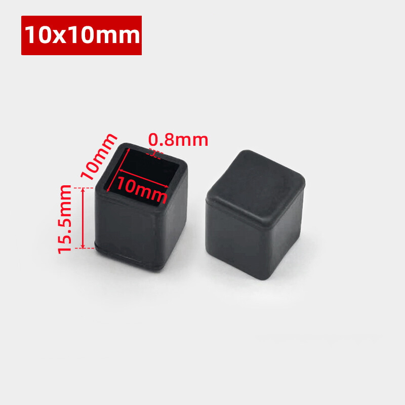 Square/Rectangle Rubber Chair Ferrule AntiScratch Floor Protector Table Feet Cap