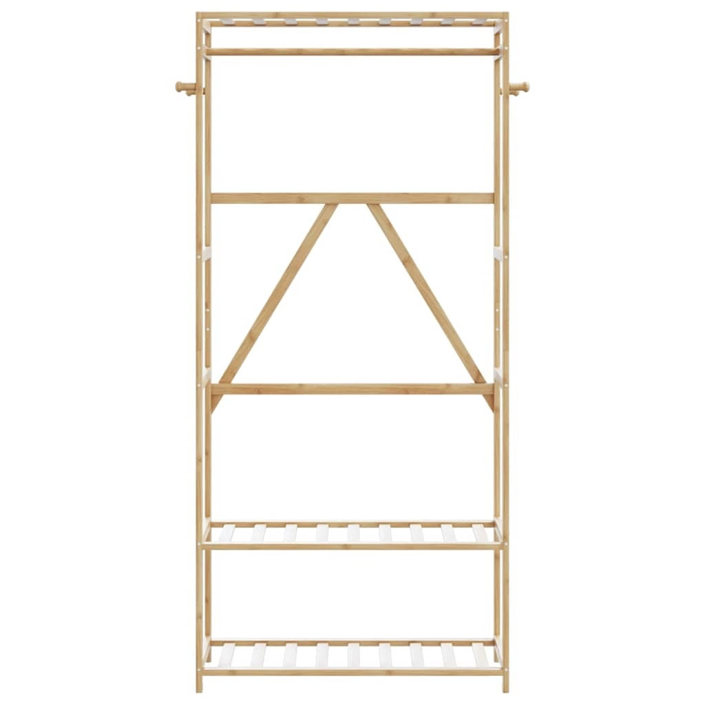 Clothes Rack with Shelves 31.5″x15.7″x68.9″ Bamboo