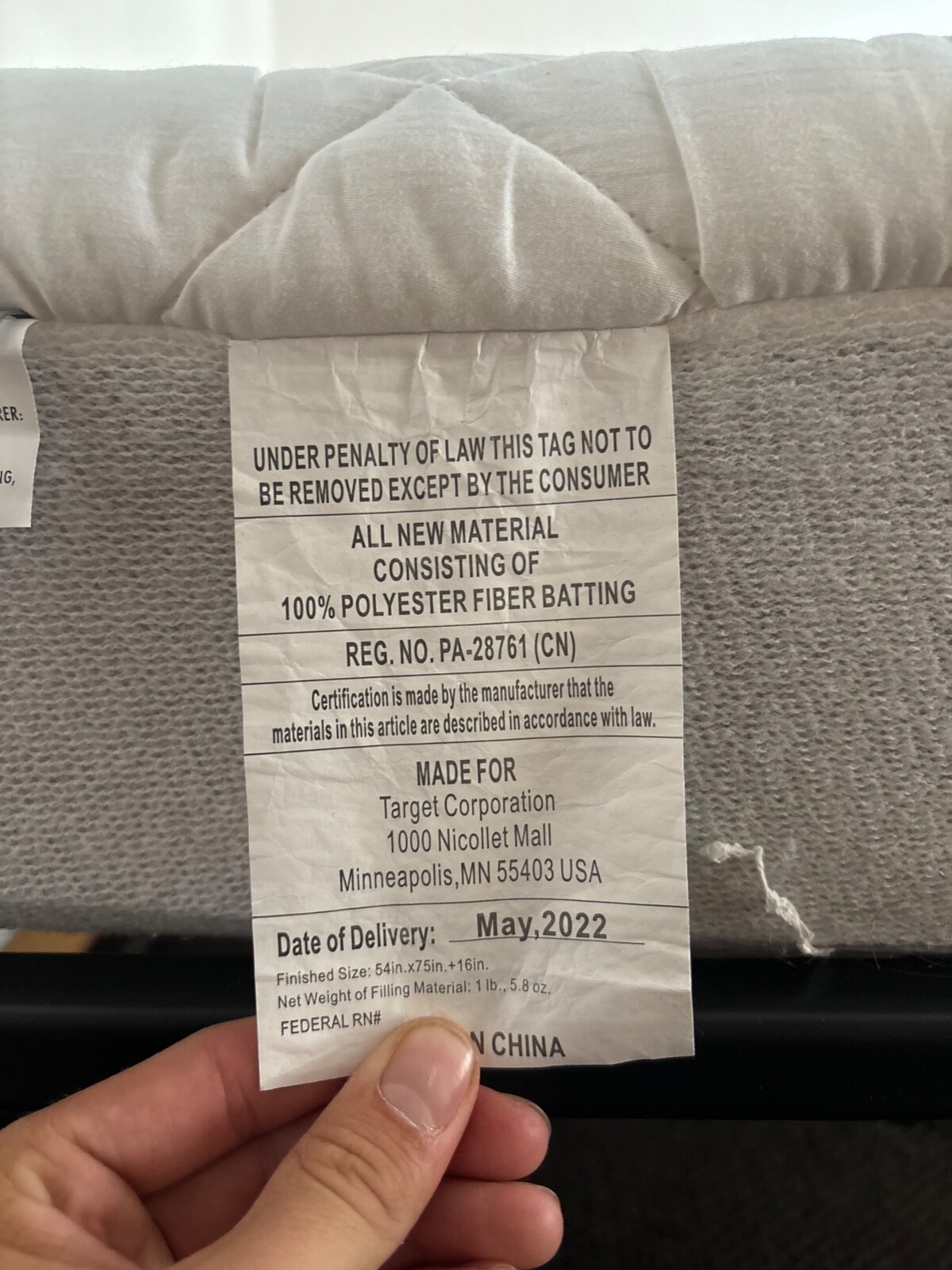 Full Size Mattress, IKEA, 54x75x16