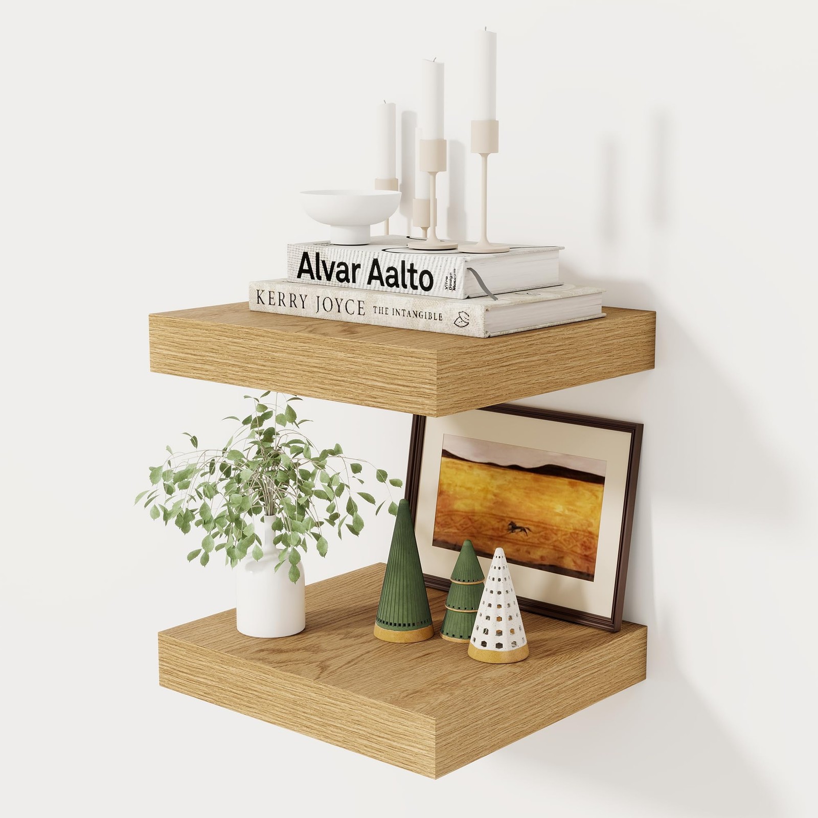 12 Inch Floating Shelf Rustic Wood Wall Shelves for Wall Decor & Storage 12 x…