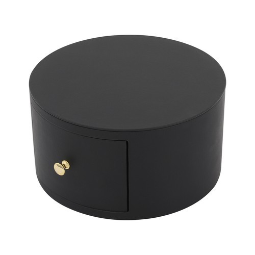 Smart Led Bedside Table Nightstand Sofa Round End Table with Drawer Bedroom 110V