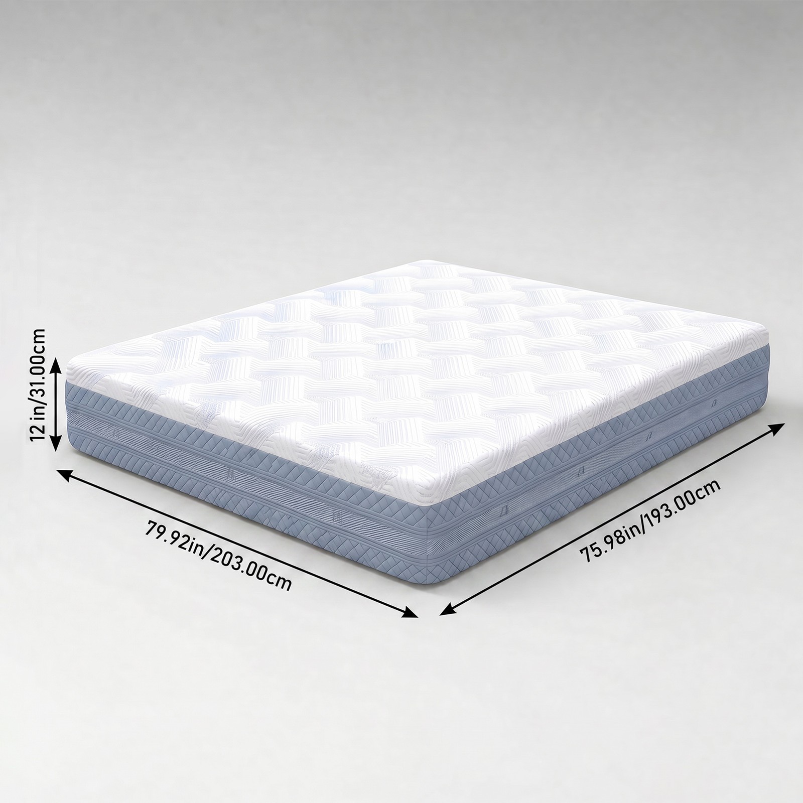 King Size Mattress 12 Inch High Density Soft Support Memory Foam Mattress Safety