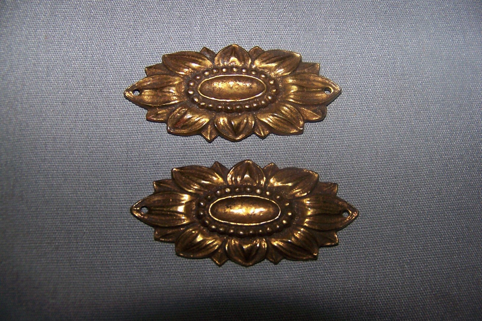 Two, SMALL, Vintage, Solid Brass, Decorative Ormolu – See Tone Description
