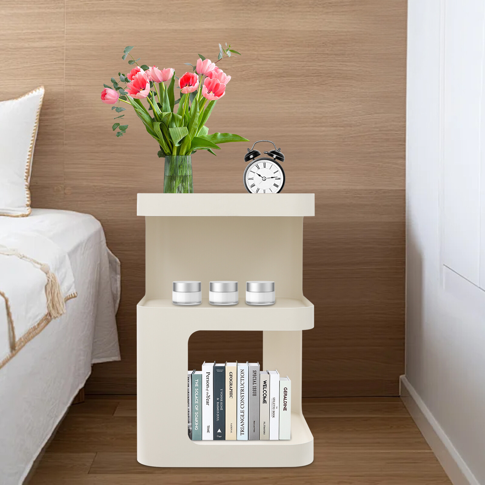Small Nightstand Modern Side Table Bedside Cabinet For Couch Bedroom Living Room
