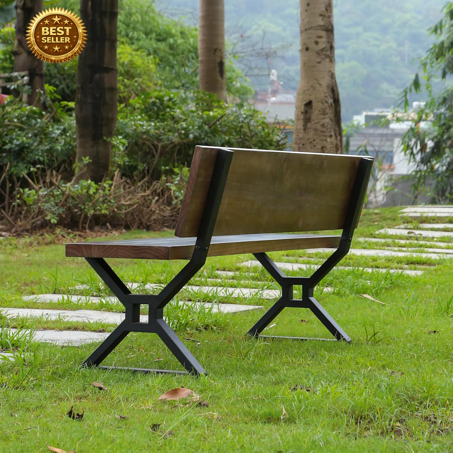 16in Metal Bench Legs Set of 2 Heavy Duty Steel Backrest Bracket DIY Furniture