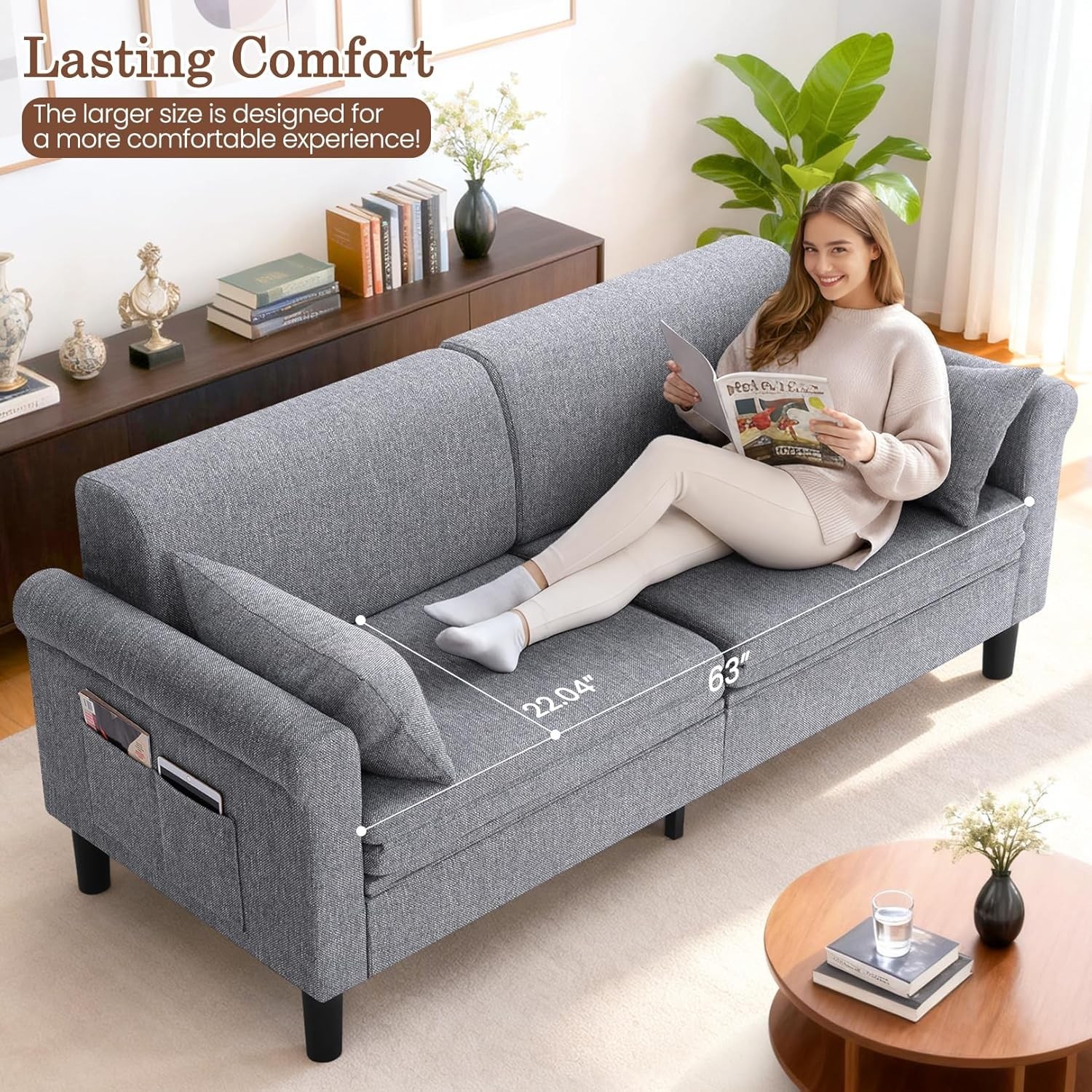 Convertible Sofa Bed 6-in-1 Loveseat Sofa Couch Suitablefor Restroom&Living Room