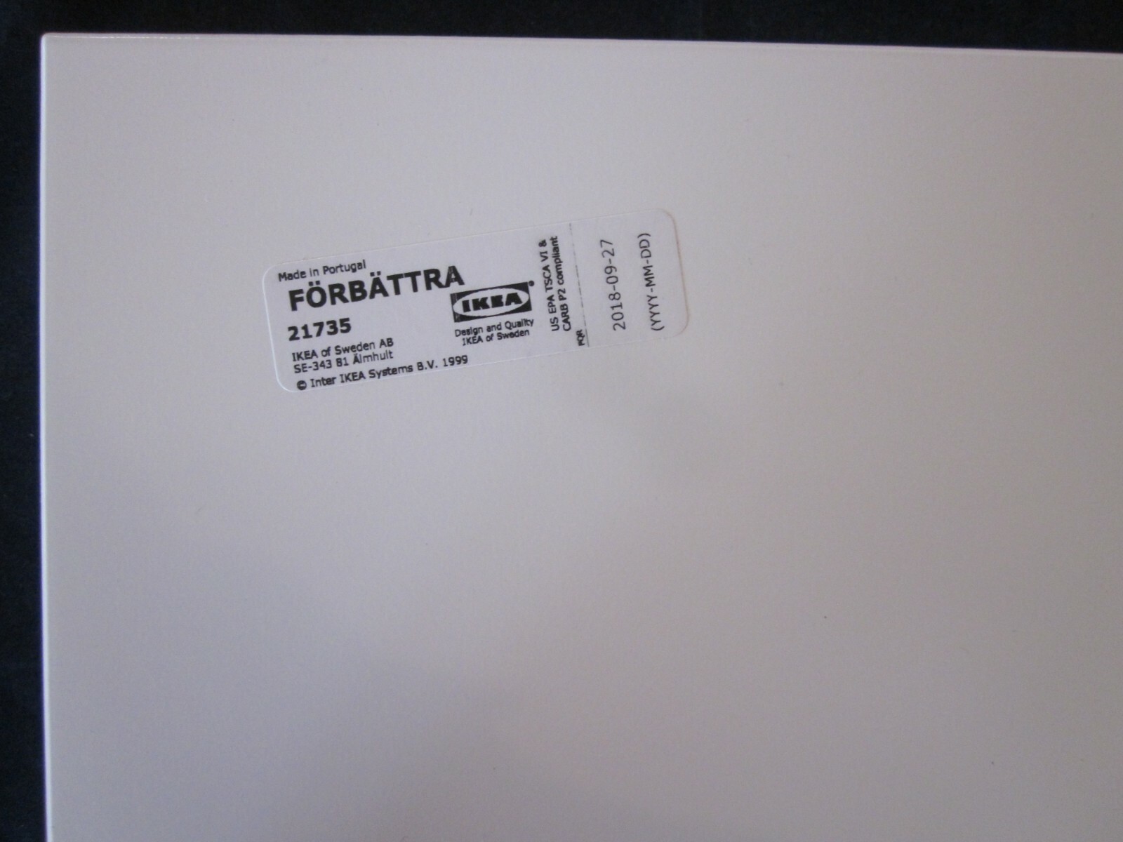 IKEA FORBATTRA 21735 White Trim Panel 12″ x 32.5″ Sektion Base Cabinet NEW