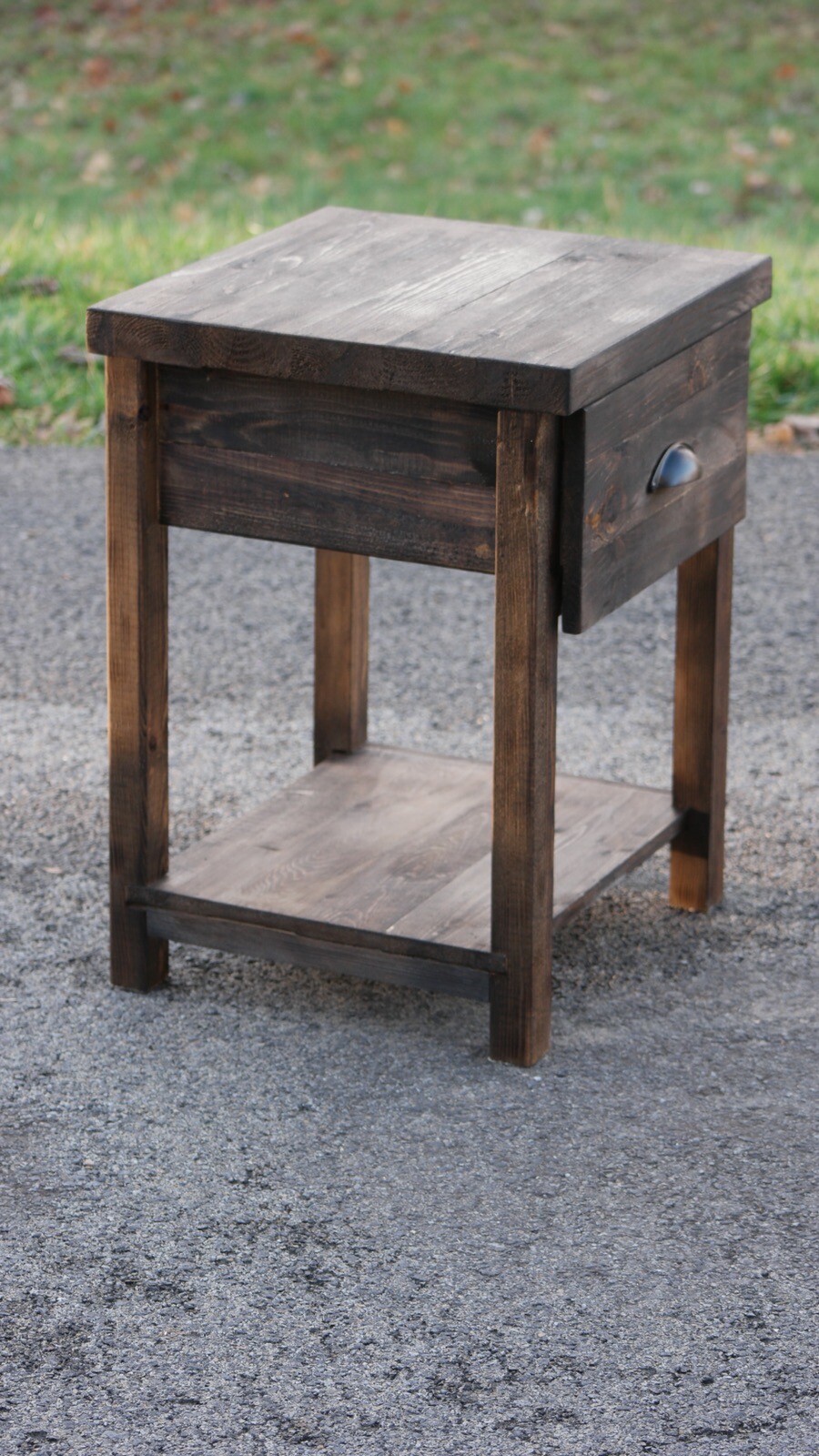 Nightstand With Concealed Compartment/ Rustic Bedside Table With Secret Storage
