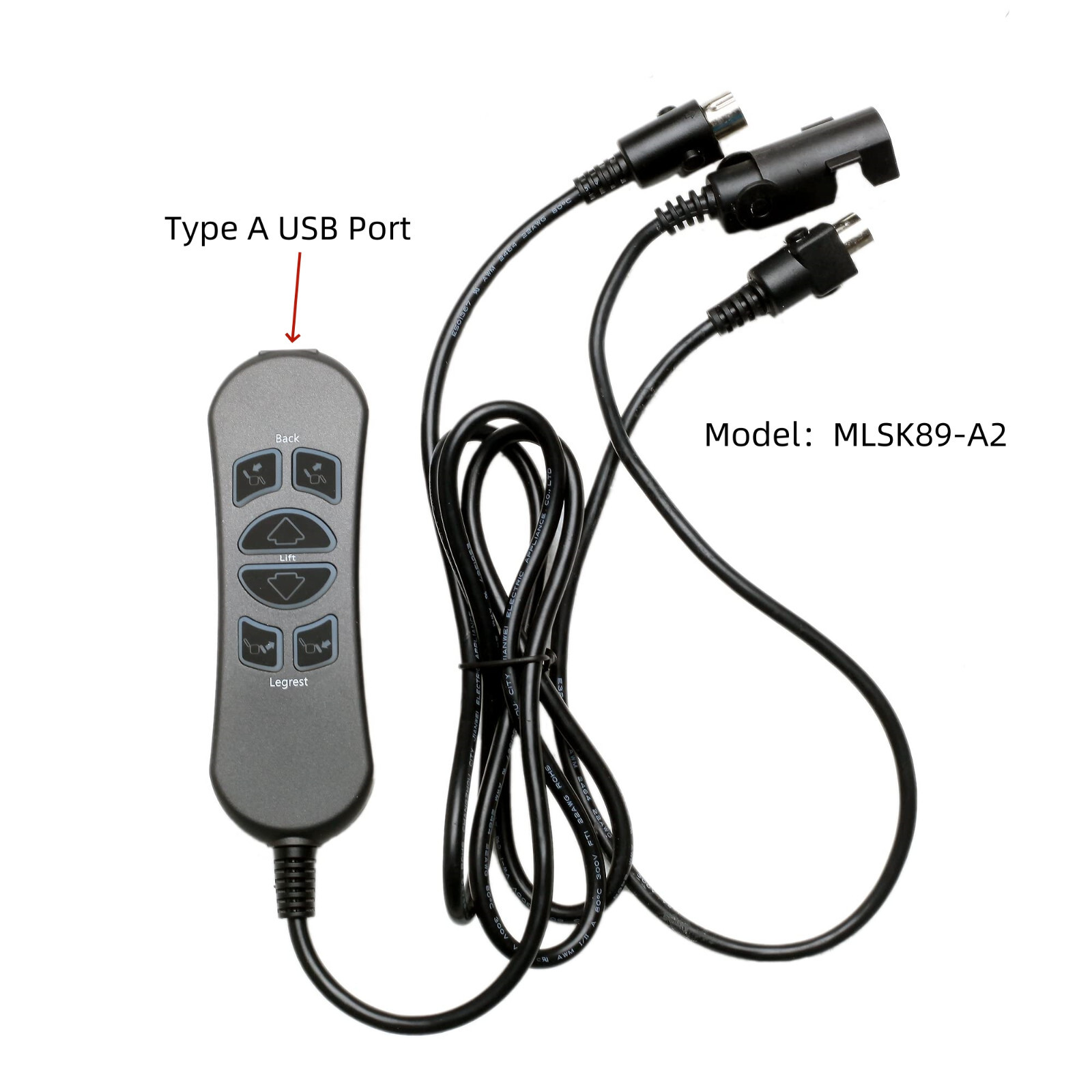 6 Button 5 Pin Lift Chair Hand Control Power Recliner Remote Handset MLSK89-A2