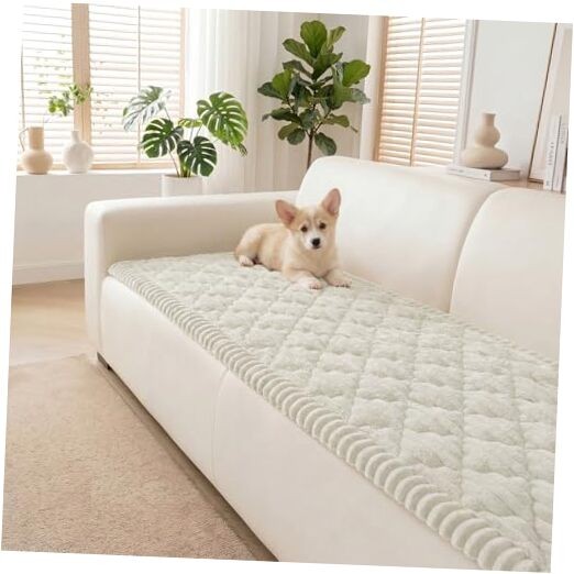 Couch Covers for Dogs, Non Slip Washable Pet Couch Cover for 27.6″ x 59″ White
