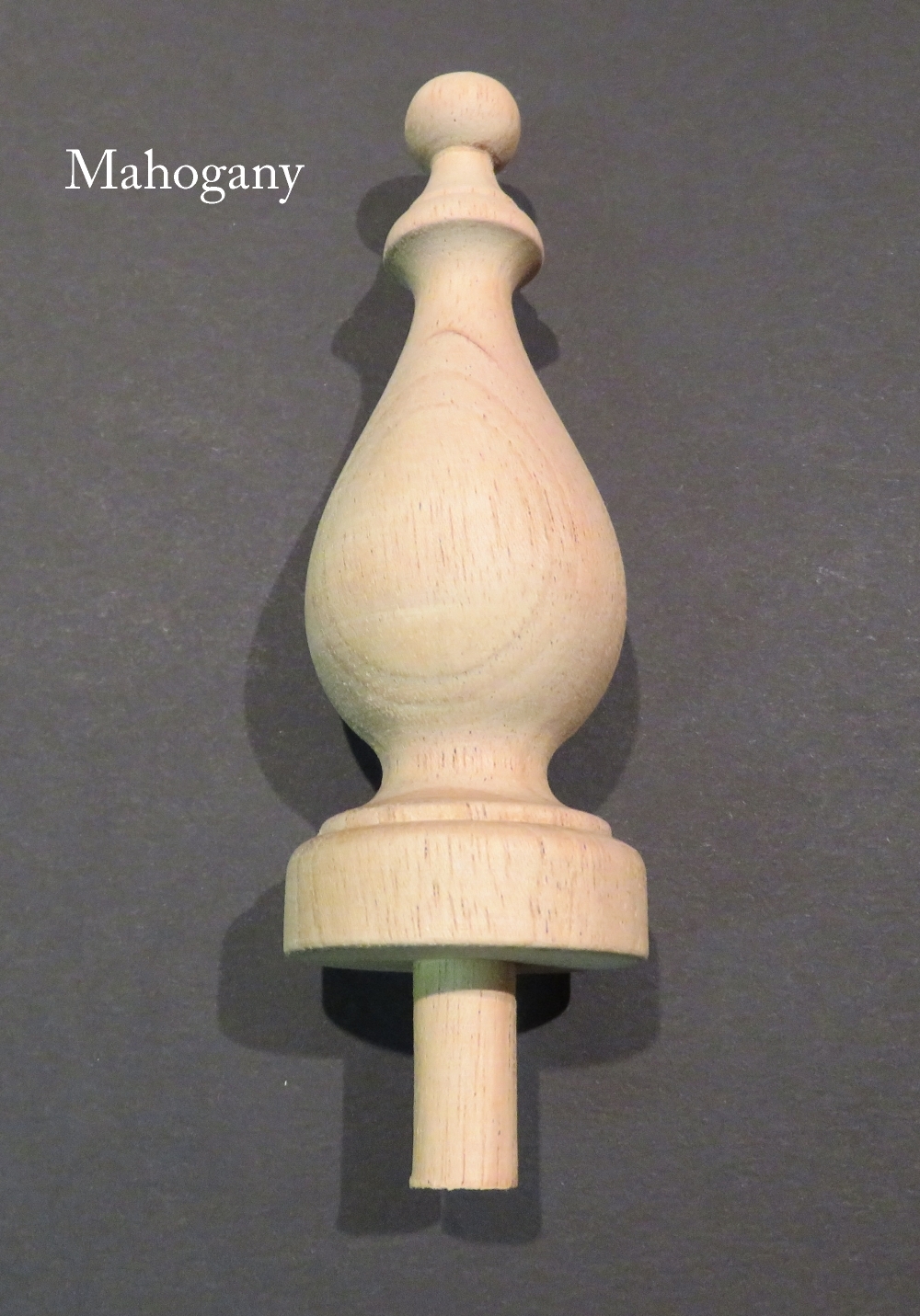 Wood Finial bed post 5 1/16 H Choice Oak Maple Cherry Walnut or Mahogany #27