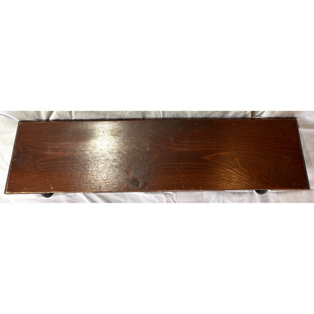Vintage Western Brown Wall Mounted Shelf Metal Belt Cowboy Cowgirl Rustic