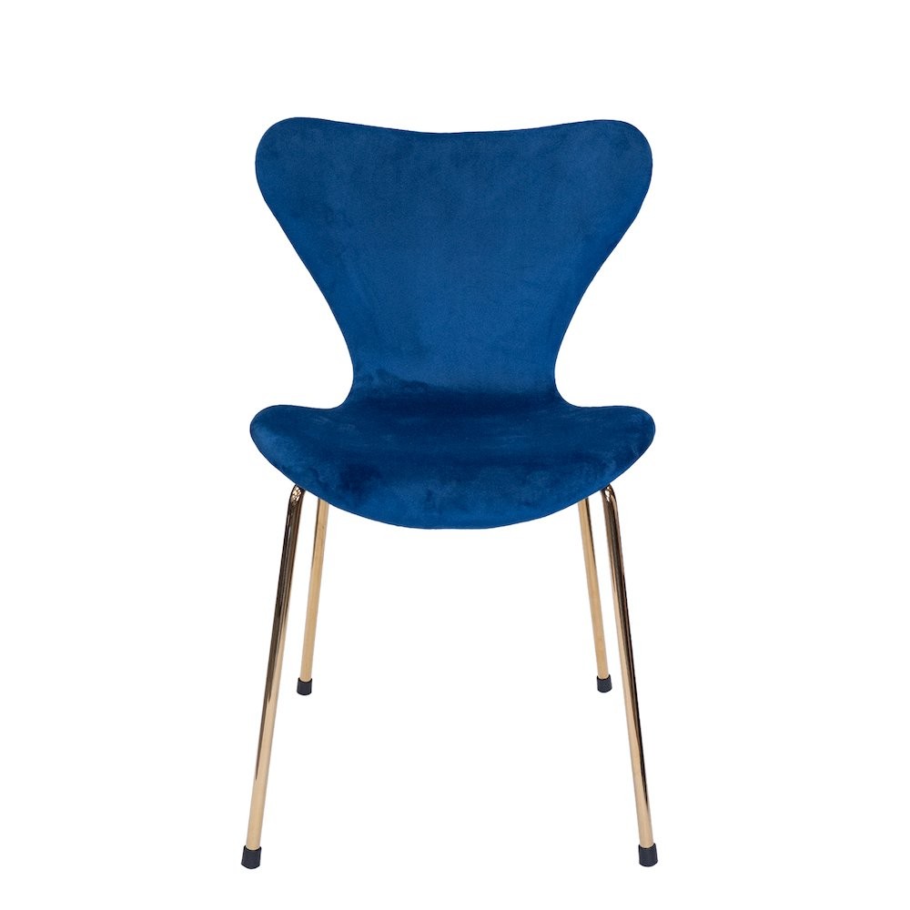 Commercial Seating Products Velour Side Chair (Set of 2) -Blue