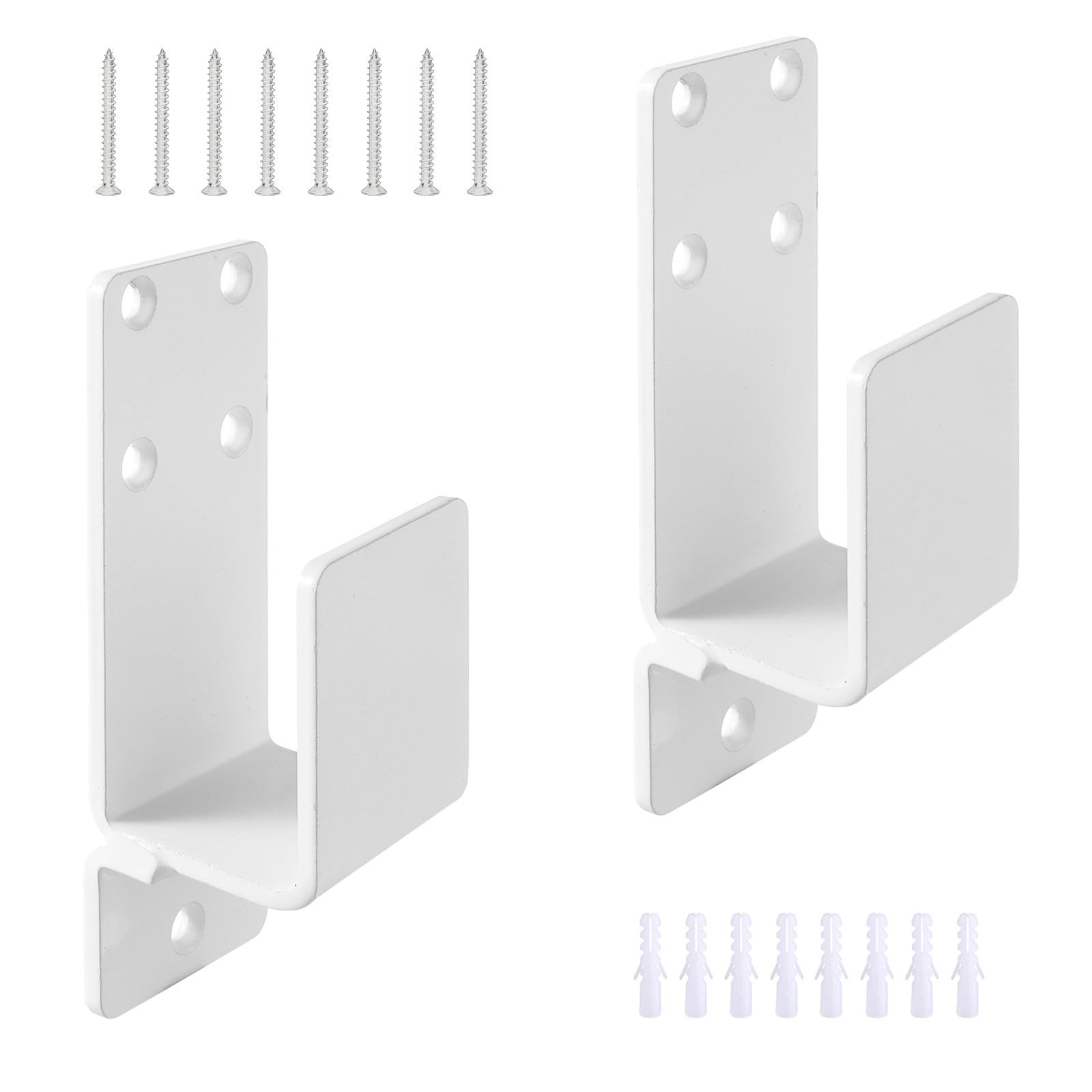 2 Pack Door Barricade Brackets, Heavy Duty Metal Door Bar Bracket Fits 2 x 4 …