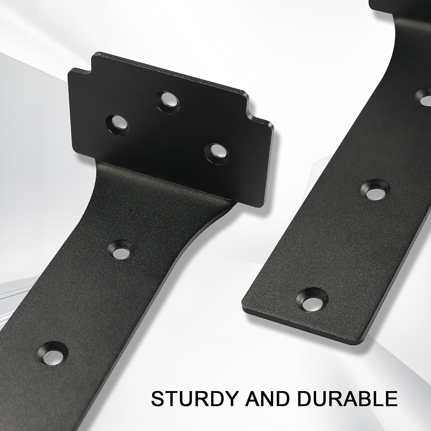 Floating Shelf Brackets,2 Pack Heavy Duty L Brackets for Shelves, 6 Inch Black S