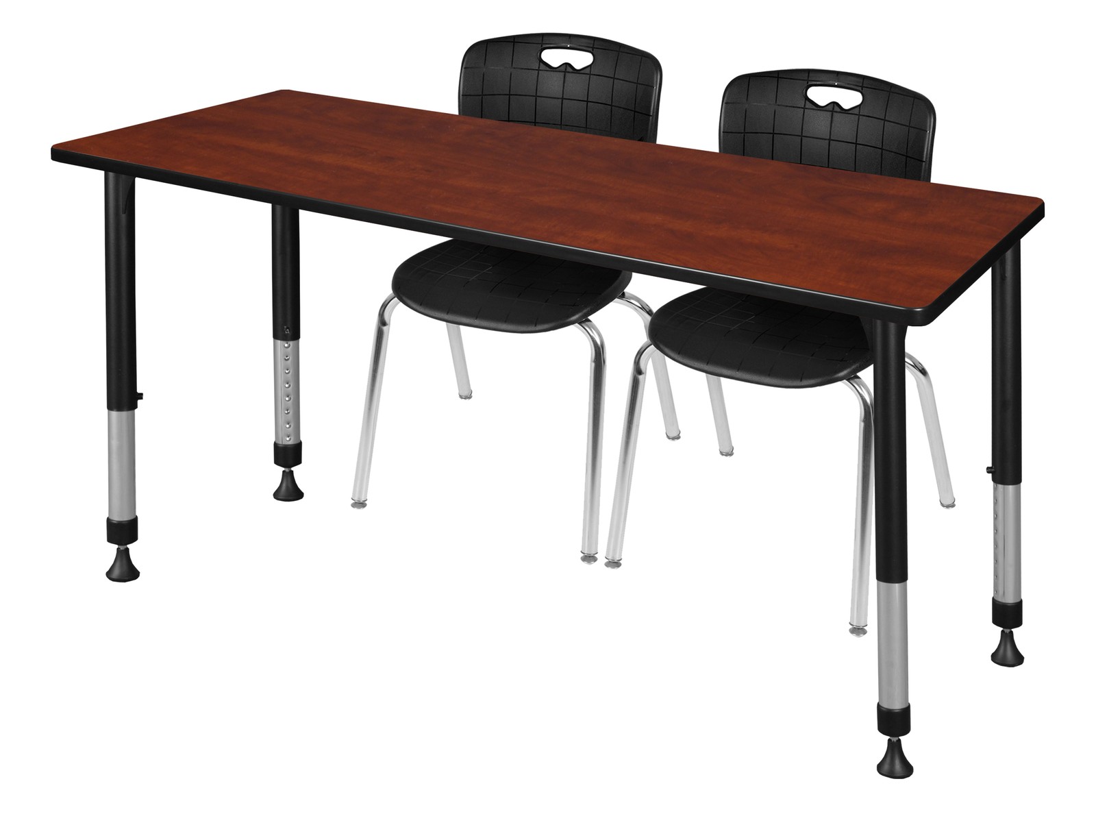 Regency Kee 48 x 24 in. Adjustable Classroom Table & 2 Andy 18 in. Stack Chairs