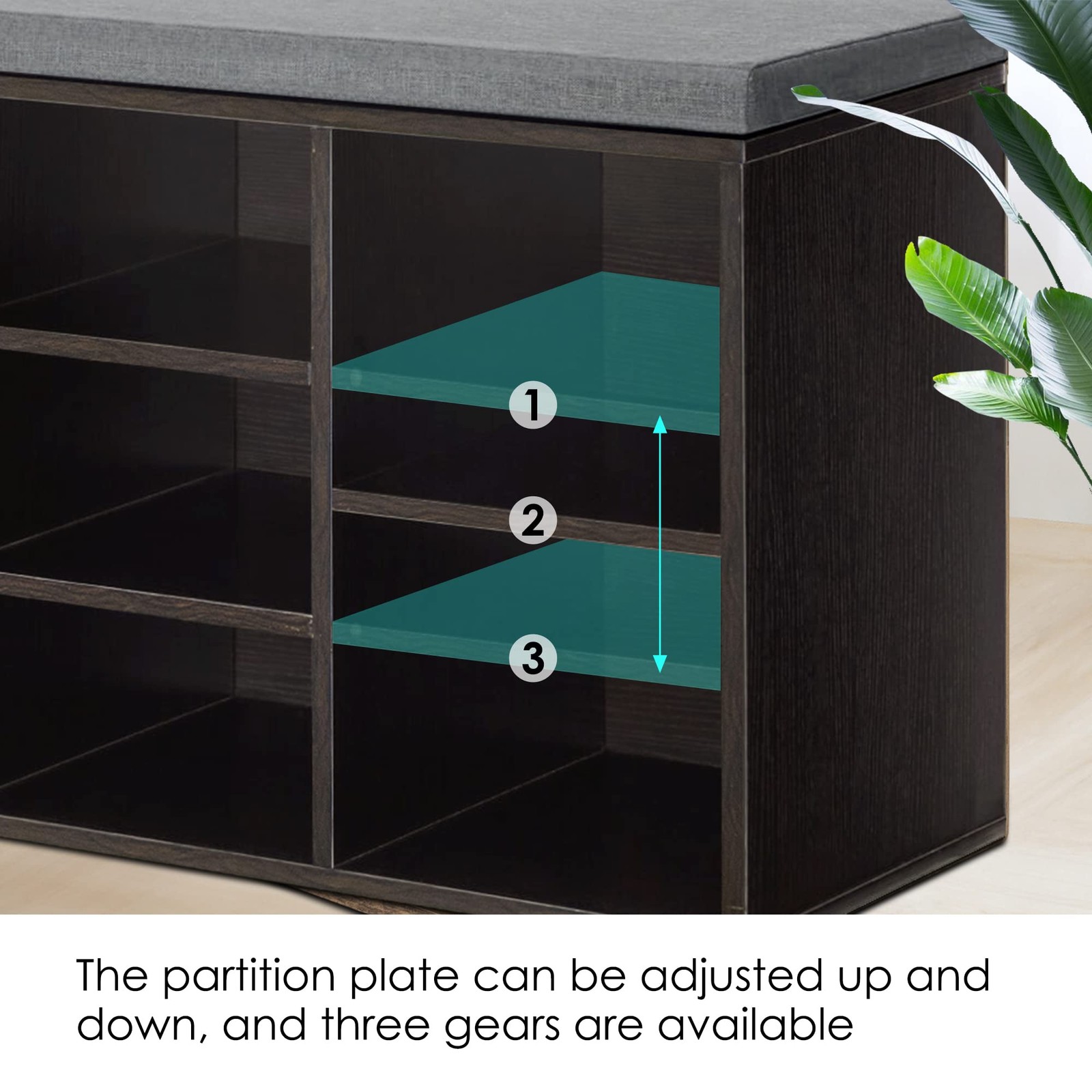 Paylesshere – 10 Compartment Organizer 3-Tier Shelves For Living Room