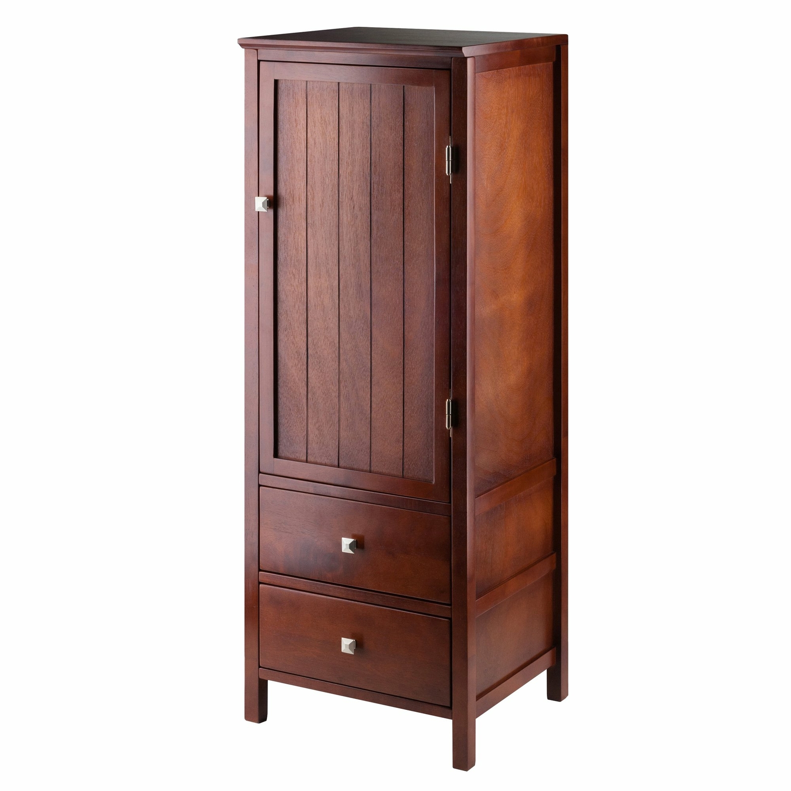 Walnut Pantry Storage Cabinet Wooden Laundry Closet Organizer Jelly Cupboard