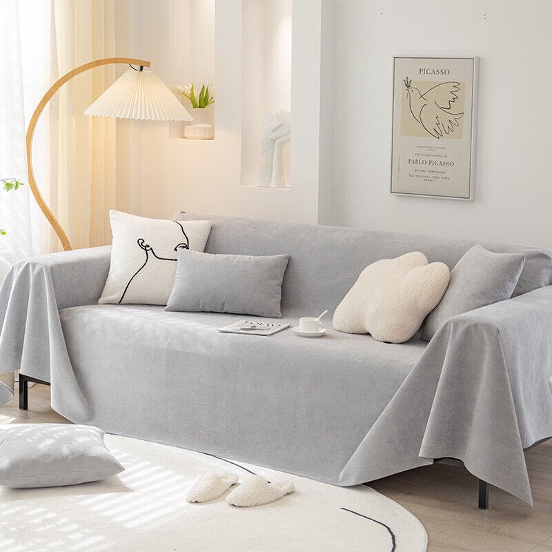 Waterproof non slip solid color sofa cover for all seasons