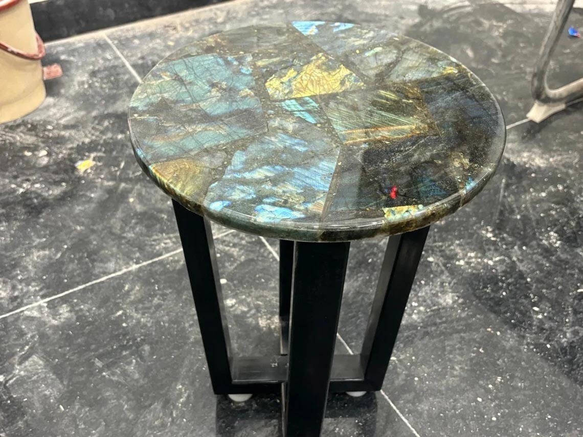 Labradorite Side Table, Coffee Table, Home Decor, End Table Top, Agate Table Top