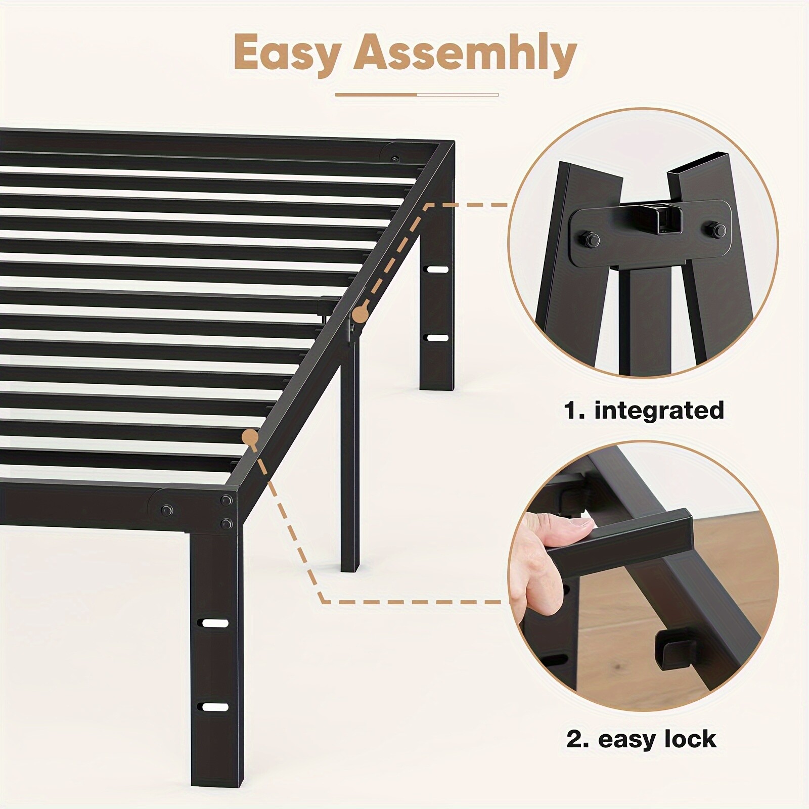 Premium Steel Bed Frame – Sturdy, Spacious & Long-Lasting for All Bed Sizes