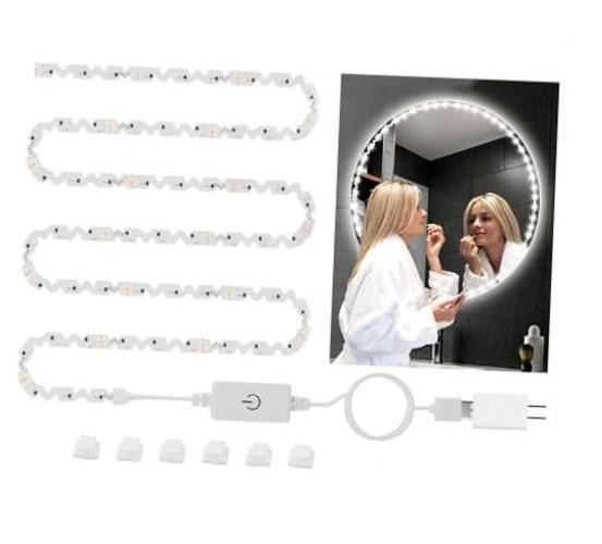 Makeup Mirror Lights Lumiere Pour miror 13ft/4M Bendable NO Need to Cut Vanity