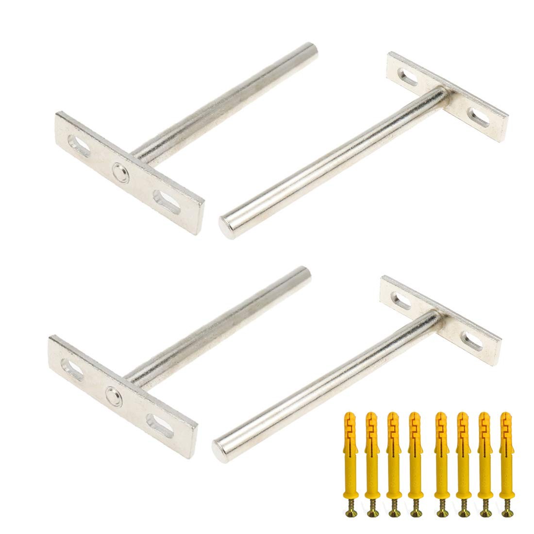 4 PCS Floating Shelf Brackets 5 Inch Heavy Duty Blind Support Invisible Hard