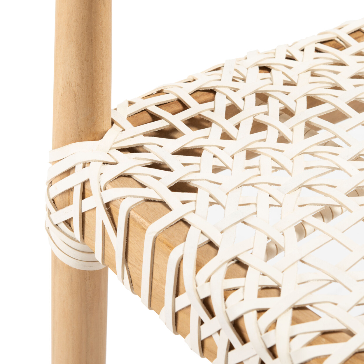 SAFAVIEH Bandelier Counter Stool | Natural / White |