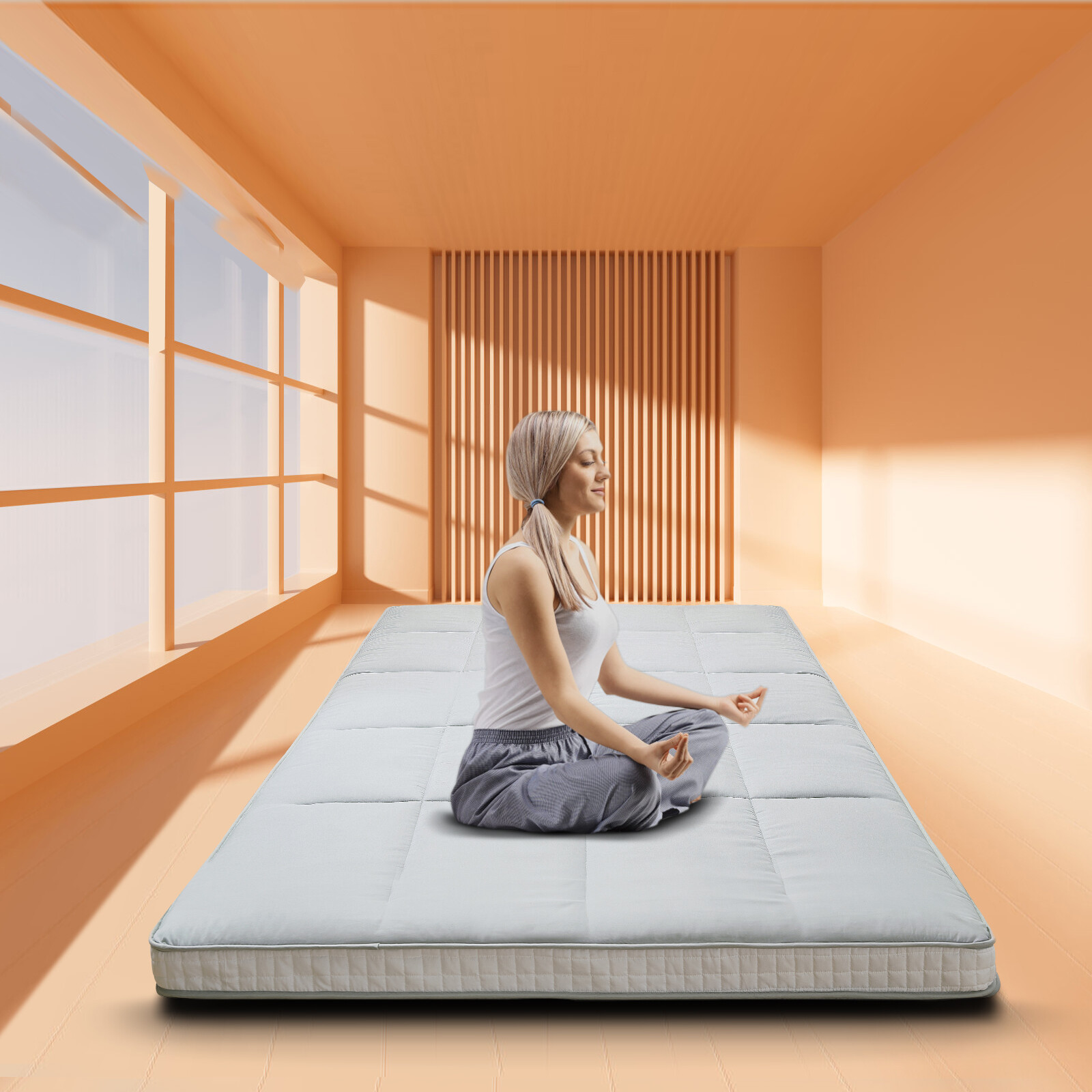Futon Floor Mattress Japanese Traditional Shiki Futon Full Size Thicken Mat Pad