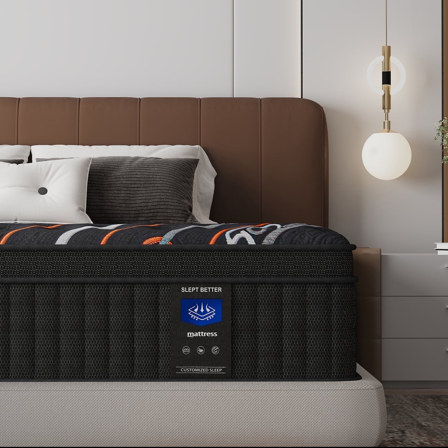 MRH Full 12 inch Euro Top Hybrid Mattress in a Box – Memory Foam & Individually